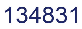 Number 134831 blue image