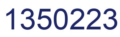 Number 1350223 blue image