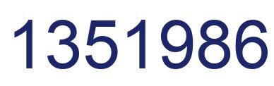 Número 1351986 imagen azul