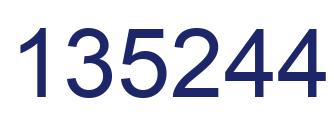 Número 135244 imagen azul
