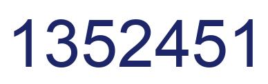 Number 1352451 blue image