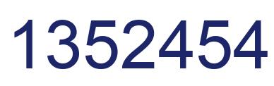 Number 1352454 blue image