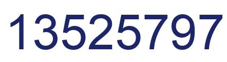 Number 13525797 blue image