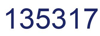 Number 135317 blue image