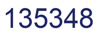 Number 135348 blue image