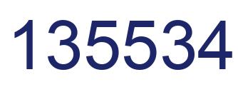 Number 135534 blue image
