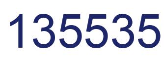 Number 135535 blue image