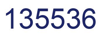 Number 135536 blue image
