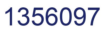 Number 1356097 blue image