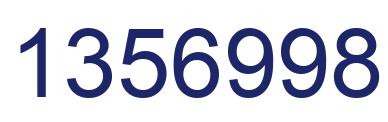 Number 1356998 blue image