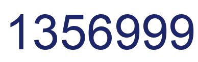 Number 1356999 blue image
