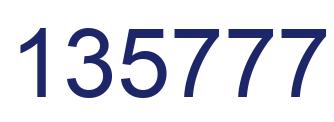 Number 135777 blue image