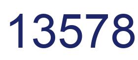Number 13578 blue image