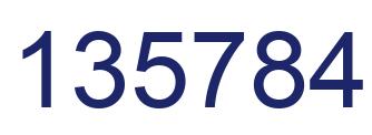 Number 135784 blue image