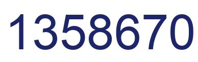 Number 1358670 blue image
