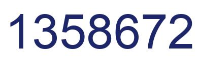 Number 1358672 blue image