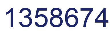 Number 1358674 blue image