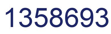 Number 1358693 blue image