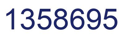 Number 1358695 blue image