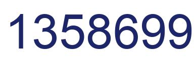 Number 1358699 blue image
