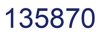 Number 135870 blue image