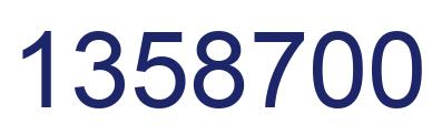Number 1358700 blue image