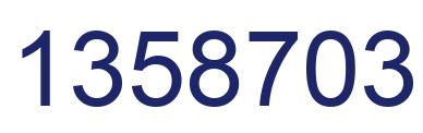 Number 1358703 blue image