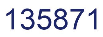 Number 135871 blue image
