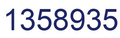 Number 1358935 blue image