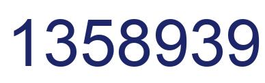 Number 1358939 blue image