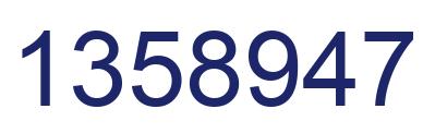 Number 1358947 blue image