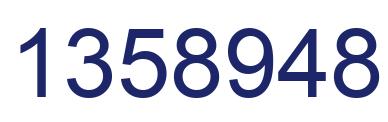 Number 1358948 blue image