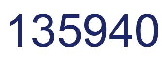 Number 135940 blue image