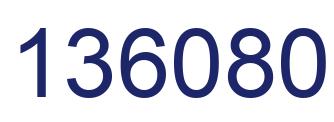 Number 136080 blue image
