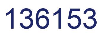 Number 136153 blue image