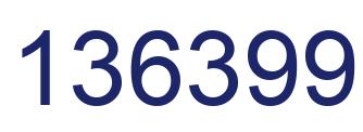 Number 136399 blue image