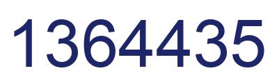 Number 1364435 blue image