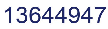 Número 13644947 imagen azul