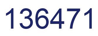 Number 136471 blue image