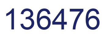Number 136476 blue image