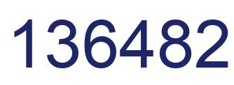 Number 136482 blue image