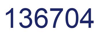 Number 136704 blue image