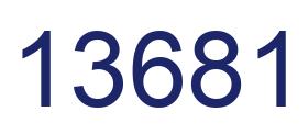 Number 13681 blue image