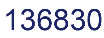 Number 136830 blue image