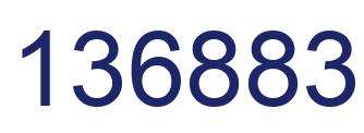 Number 136883 blue image
