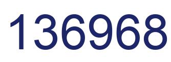 Number 136968 blue image