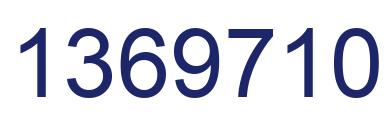 Number 1369710 blue image