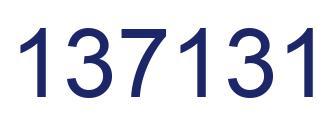 Number 137131 blue image