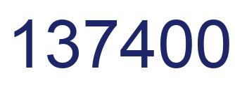 Número 137400 imagen azul