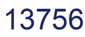 Number 13756 blue image